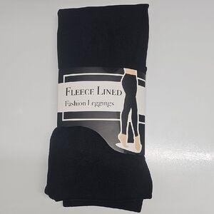 NWT L/XL Fleece Lined Black Leggings